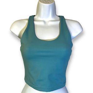 TSL Blue Crop Athletic Racerback Tank Size S
